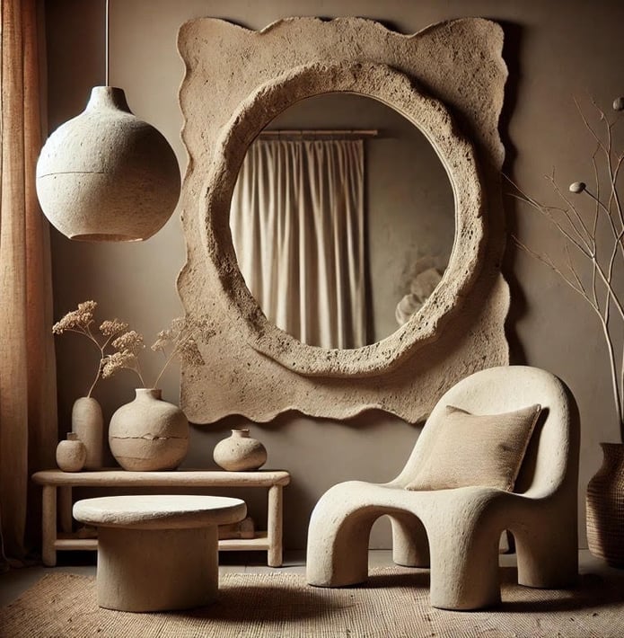 Wabi Sabi Paper Mache Interior Desin
