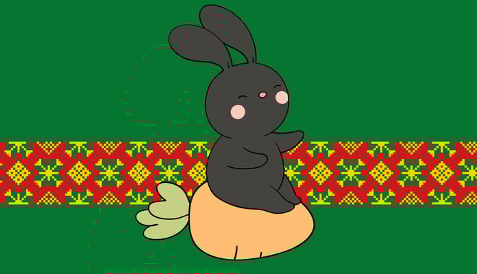 rabbit on the carrot