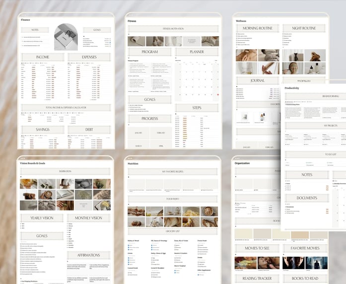 Notion planner 2025-2026, Notion template, dashbord, customize planner