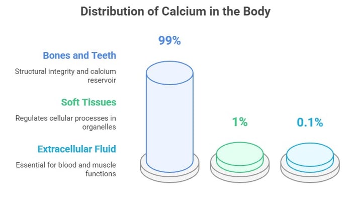 calcium distribution in body