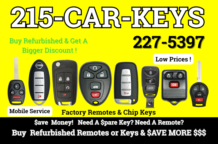 215 car keys. Local philly locksmith