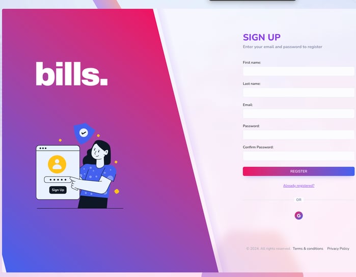 bills management register