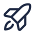 A rocket logo signifying that our programmes are designed for the future