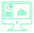 a computer monitor screen displaying a chart of data and data