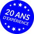 Etiquette des 20 ans d'expérience de Perrine Rousselet