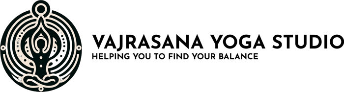 vajrasana yoga and wellness studio logo