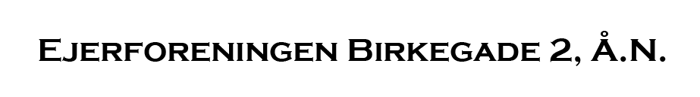 Ejerforeningen Birkegade 2, Å.N. logo