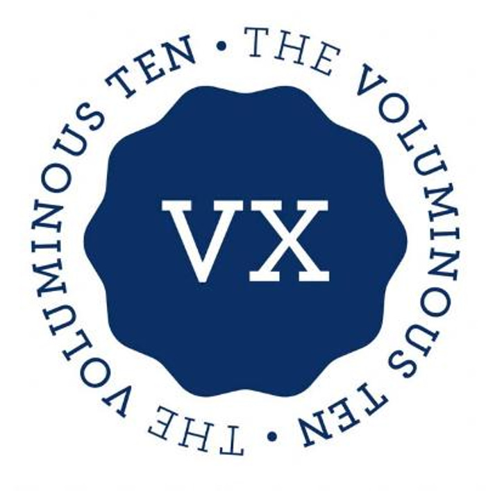 The Voluminous Ten logo