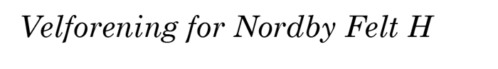 Velforening for Nordby Felt H logo