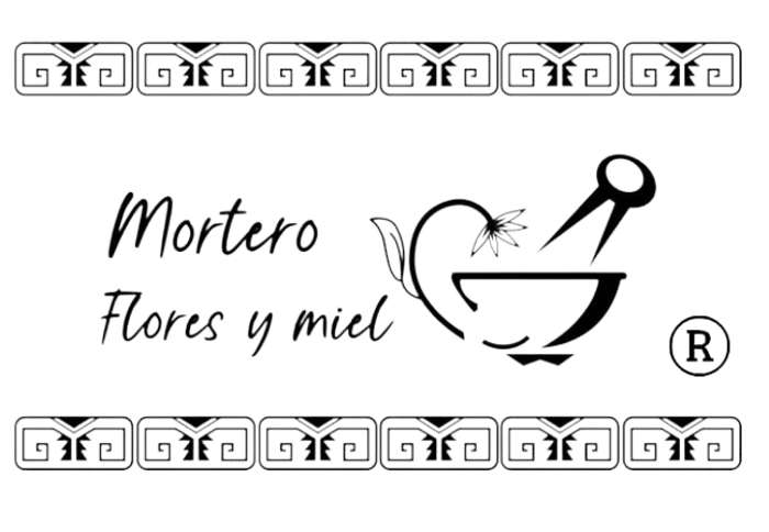 Mortero flores y miel logo