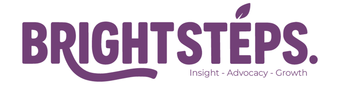 BrightSteps: Insight. Advocacy. Growth logo