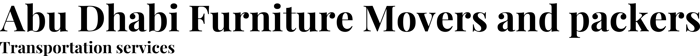 Abu Dhabi Furniture Movers and packers logo