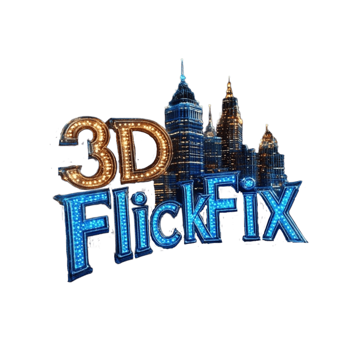 3d Flick Fix - 3D Movies | DOWNLOAD, STREAM, or MOUNT logo