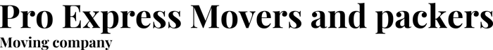 Pro Express Movers and packers logo