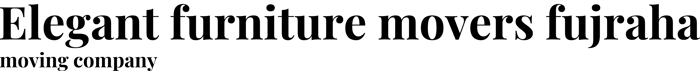 Elegant furniture movers fujraha logo