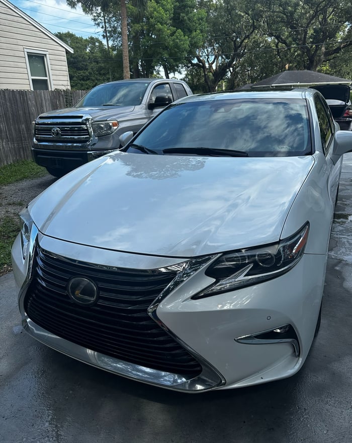 Freshly detailed vehicle exterior