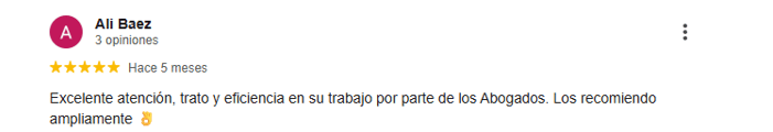 recomendación de un cliente feliz