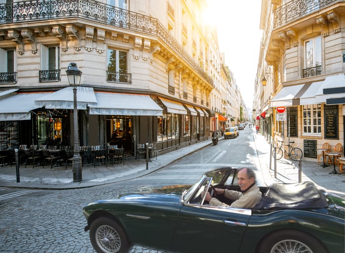 Austin Healey 3000 in Paris