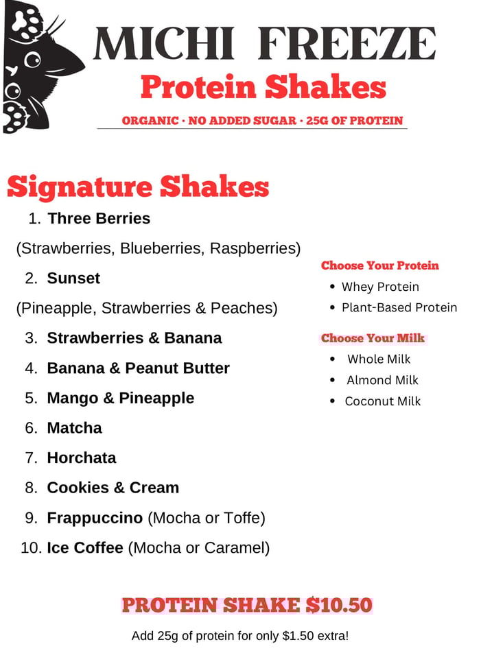 Michi Freeze Menu