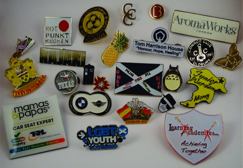 Lapel Pin Badges in different sizes and styles