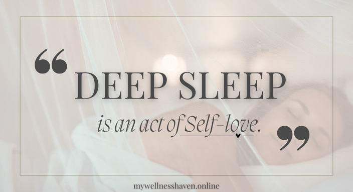 Wellness quote about rest – gentle reminder to prioritize sleep