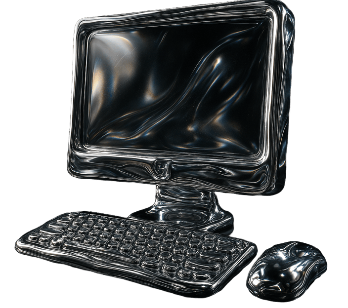 a chrome computer
