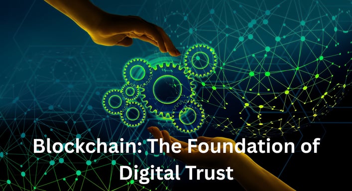Visual representation of blockchain technology symbolizing the foundation of digital trust and secure transactions.