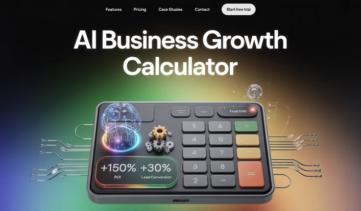 Advanced AI-Powered Business Growth Calculator with Neural Networks, Graphs, and Tech-Inspired Design"