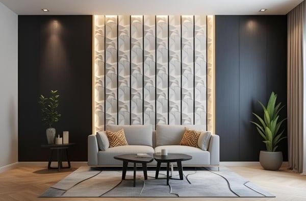 Half-and-Half 3D Design Wall