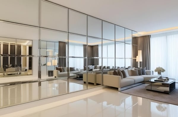 3D Glass Effect with Adhesive Mirrors