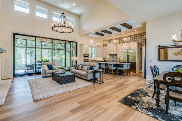 Open-concept Living room Design