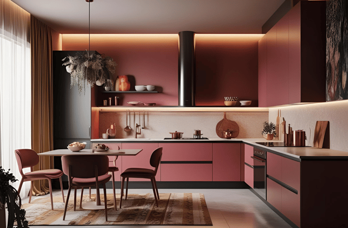 Interior Design in a Contemporary Style Kitchen