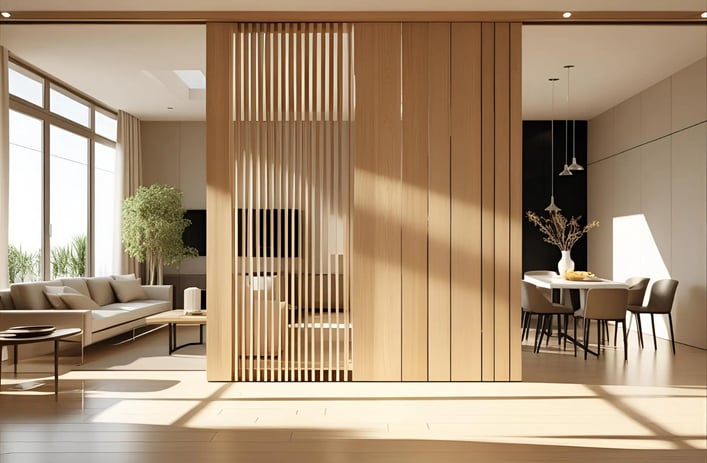 Wooden partition
