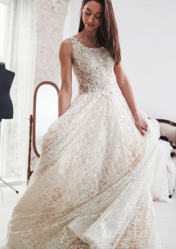 Square Neck Ballgown wedding dress