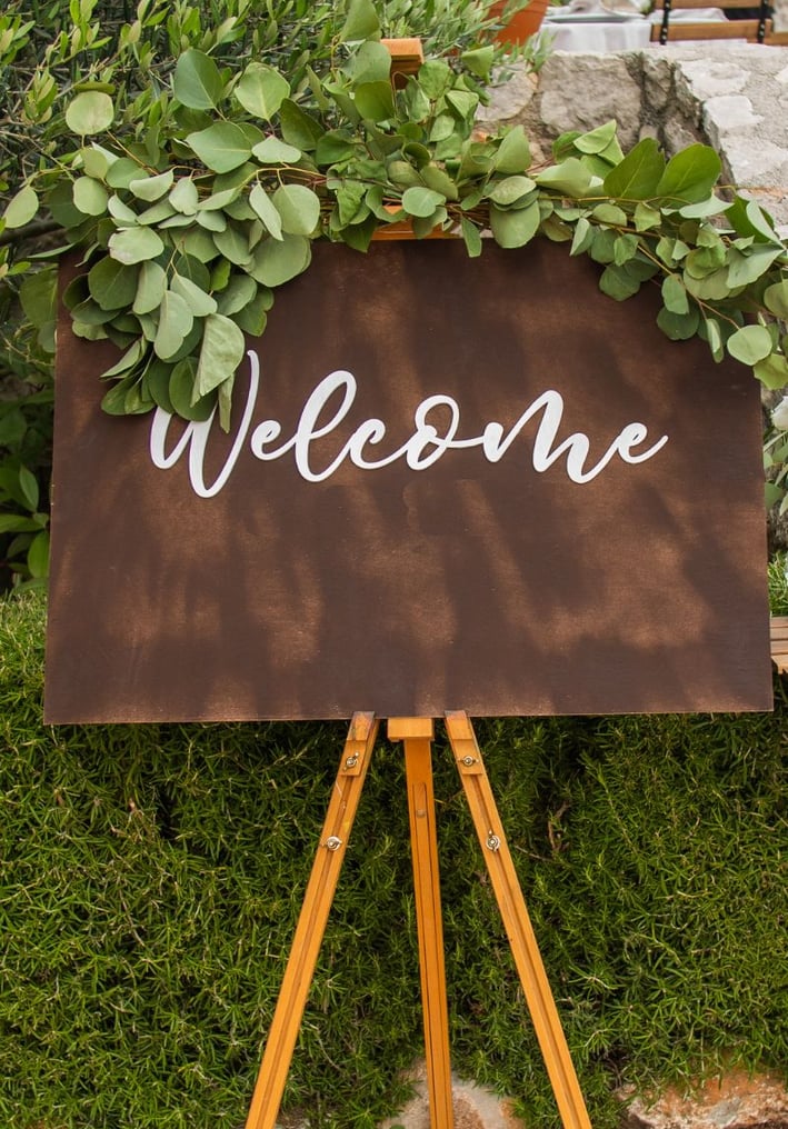 Dollar Tree wedding signage board