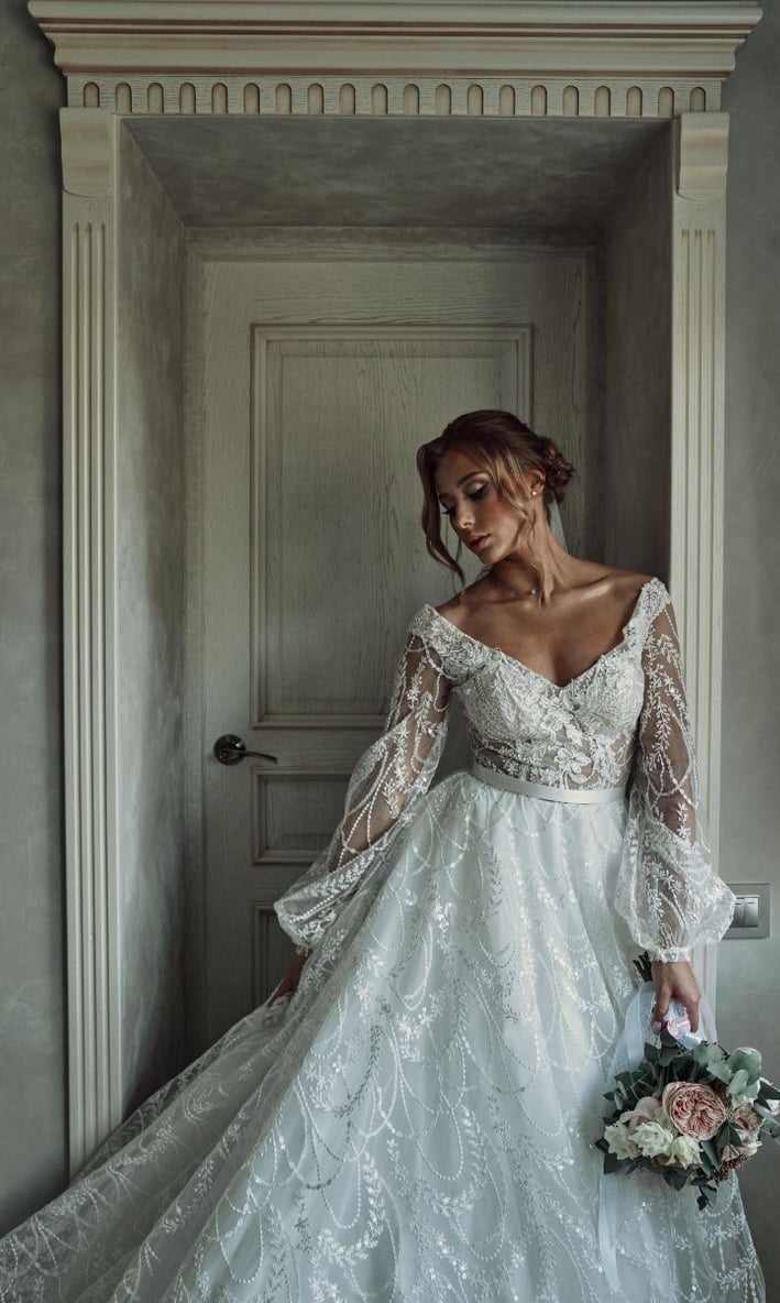 Lace Sleeve Gown wedding dress
