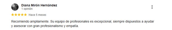 comentario de cliente satisfecho con el servicio