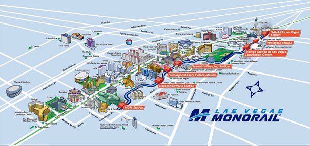 Plan Monorail Las vegas