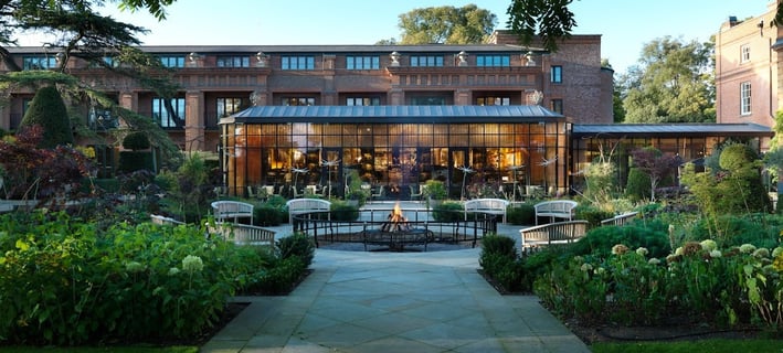 The Grove Hotel's yard in UK