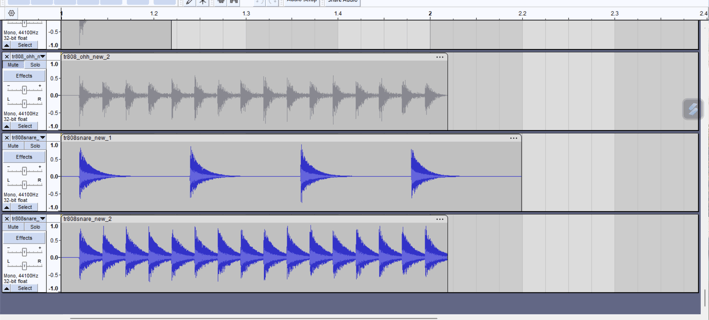 TR-808 LTSPICE Audacity wave import 1