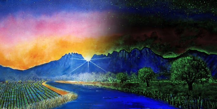 La Salida del Sol (Bicameral Collection) by New Mexico Artist John Dick-Peddie