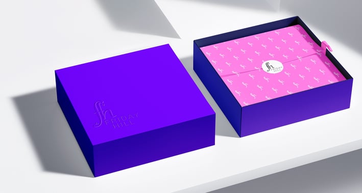 mockup of a branded box