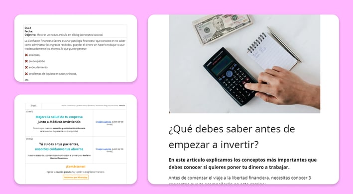 Proceso de trabajo de copywriting.