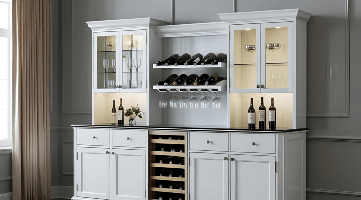 Attractive Living Room Bar Cabinet Design