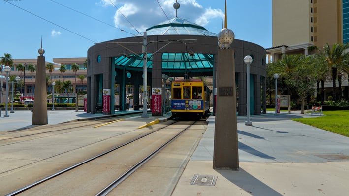 Streecar in Downtown Tampa