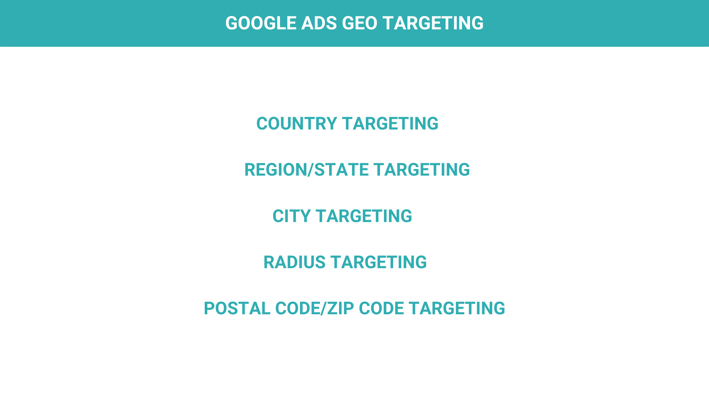 google ads geo targeting
