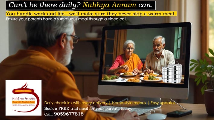 Can't be there daily? You handle work & life. Nabhya Annam will make sure they'll never skip a meal.