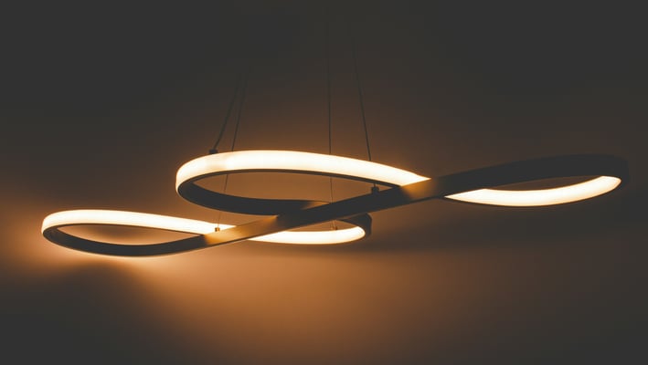 a light fixture with a circular light fixture