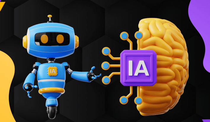 Representação ilustrada de uma inteligência artificial.