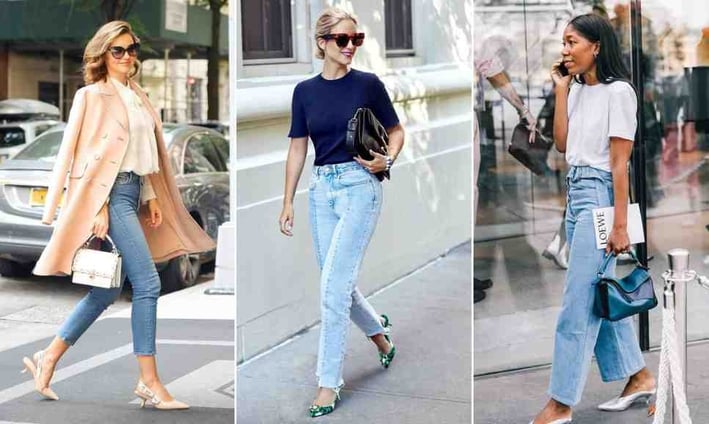 KITTEN HEELS LOOKS